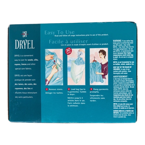 🆕 DRYEL 6 Dryer Activated Refill Cloths Original Scent DRY CLEAN AT HOME - Picture 2 of 5